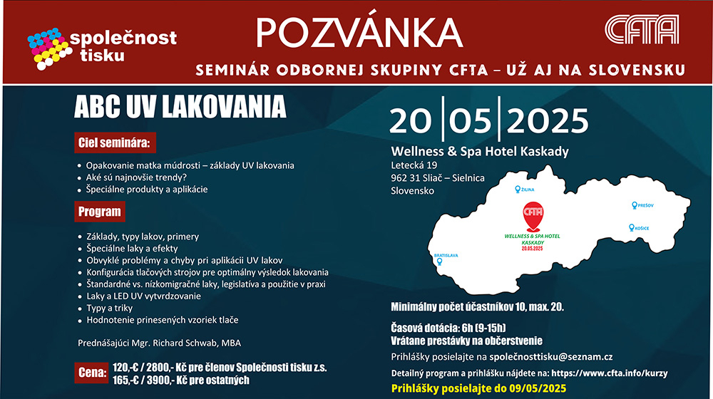 SEMINÁŘ UV LAKOVÁNÍ NA SLOVENSKU